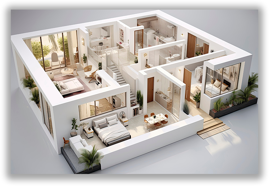 3d floor plan of house